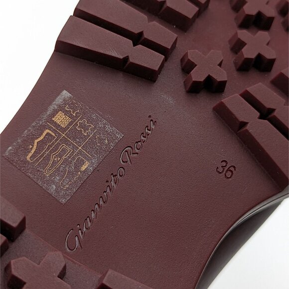 Gianvito Rossi Women Chester Burgundy Leather Chelsea Boots size 6US 36EU - Picture 7 of 8